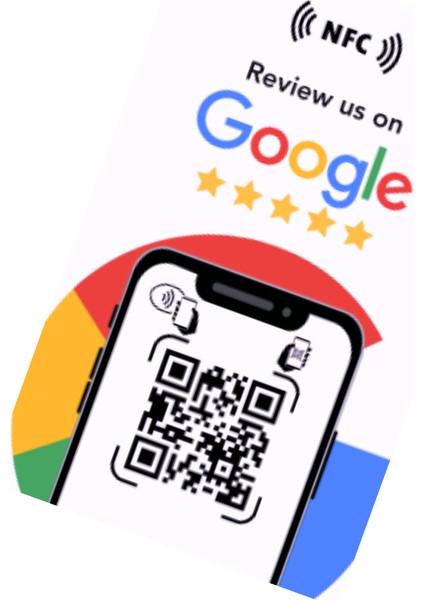 Ingilizce Nfc ve Qr Kodlu Google Yorum ve Puanlama Kartı