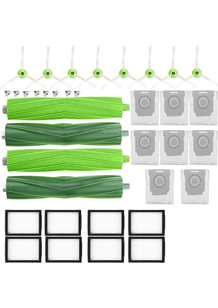 Yedek Parça Ana Fırça Yan Fırçalar Hepa Filtreler Irobot Roomba I3 I7 E5 Elektrikli Süpürge Aksesuarları Için Uyumlu (Yurt Dışından)