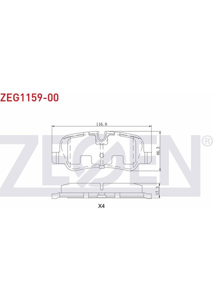 Fren Balatası Landrover Arka Iıı 3.0 Td6 2002-2012 Discovery 2.7td 2004-2010