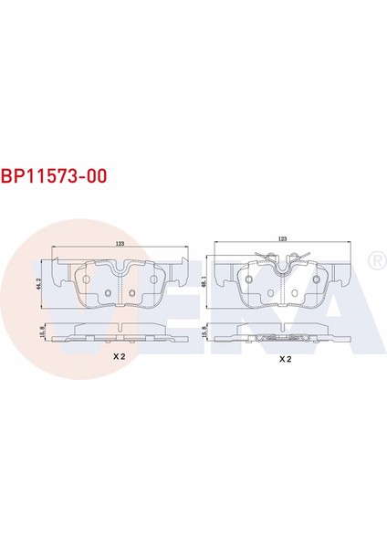 Fren Balatası Bmw Arka 2 Serisi F45 218İ 2014>
