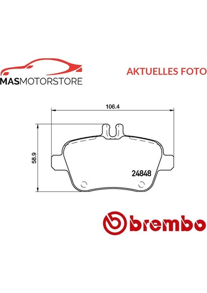 Fren Balatası Mercedes Arka A Serısı (W169) A 170 Cdı 2004-2012/ A 200 2004-2012/ A 160 Cdı 2004-12