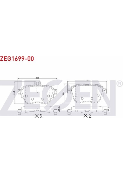 Fren Balatası Mercedes Arka E Serisi W213 2016> E220D