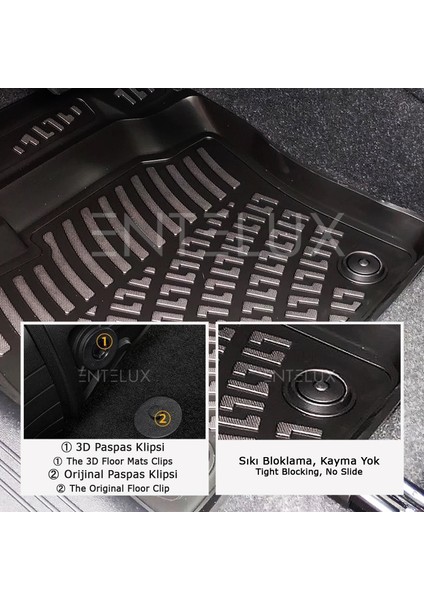 Ford Connect 2010 Için Premium 3D Tasarım Kalite Paspas Seti modelleri