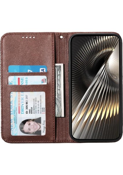 Xiaomi Poco F6 5g Cüzdan Için Flip Case El Kayışı Günlük Kullanım Eşkenar Dörtgen Şekli (Yurt Dışından)