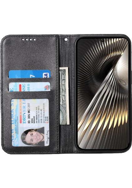 Xiaomi Poco F6 5g Cüzdan Için Flip Case El Kayışı Günlük Kullanım Eşkenar Dörtgen Şekli (Yurt Dışından)