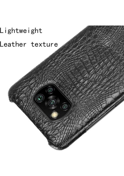 Şık Klasik Durumda Xiaomi Poco X3 Nfc Klasik Timsah Moda Anti (Yurt Dışından)