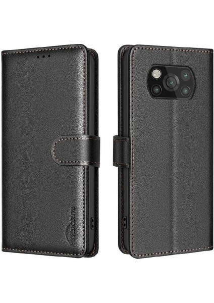 Xiaomi Poco X3 Nfc Cüzdan Manyetik Kart Tutucu Kickstand Pu Için Flip Case (Yurt Dışından)