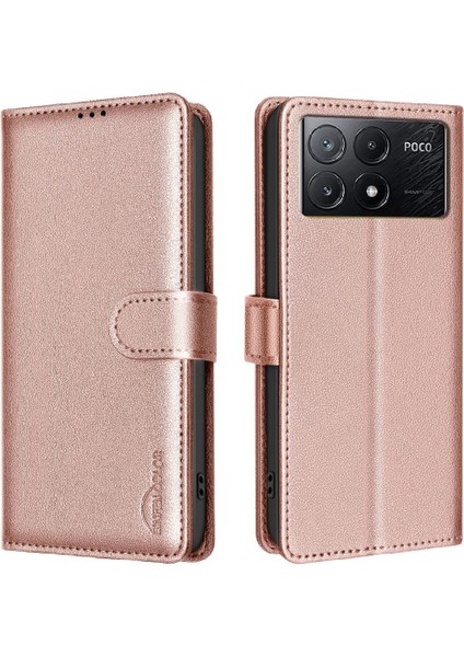 Xiaomi Poco X6 Pro Pu Deri Kart Tutucu Kickstand Cüzdan Için Flip Case (Yurt Dışından)