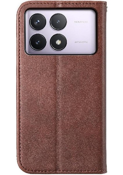 Manyi Mall Xiaomi Poco F6 Pro 5g Için Flip Case Standı Cüzdan El Kayışı Eşkenar Dörtgen Şekli (Yurt Dışından)