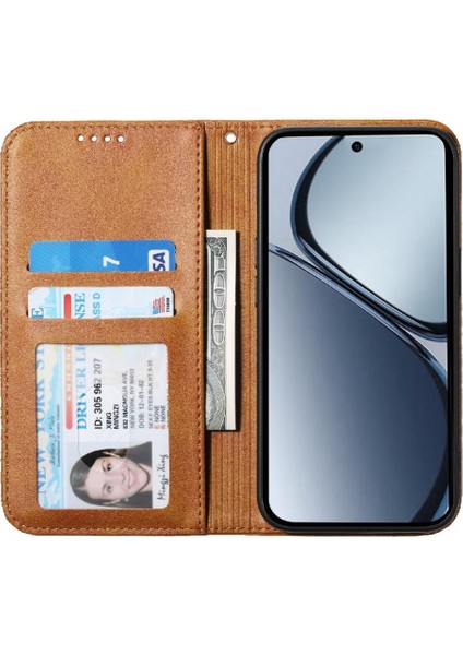 Realme C65 Eşkenar Dörtgen Şekli Günlük Kullanım Için Flip Case El Kayışı Standı Cüzdan (Yurt Dışından) indirimleri