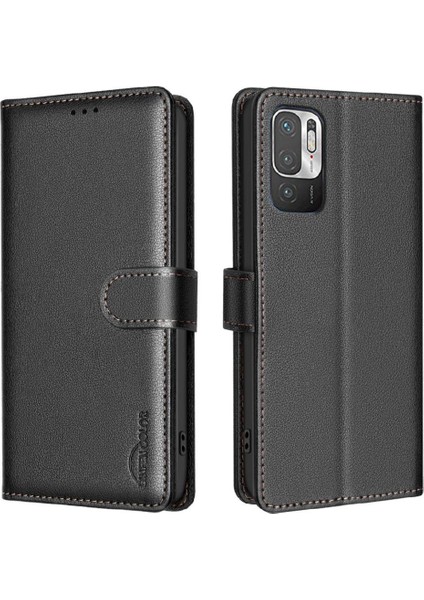 Xiaomi Poco M3 Pro Manyetik Pu Deri Rfıd Engelleme Cüzdan Için Flip Case (Yurt Dışından)