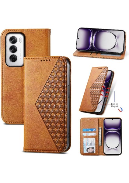 Oppo Oppo 12 5g Günlük Kullanım Için Flip Case Standı Cüzdan Eşkenar Dörtgen Şekli El (Yurt Dışından) modelleri