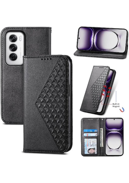 Oppo Oppo 12 5g Günlük Kullanım Için Flip Case Standı Cüzdan Eşkenar Dörtgen Şekli El (Yurt Dışından) indirimleri