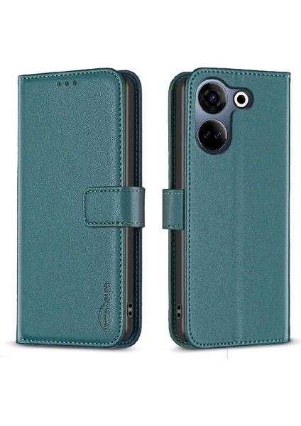Tecno Camon 20 Pro 4g Deri Kılıf Iş Çoklu Kart Yuvası Için Flip Case (Yurt Dışından)