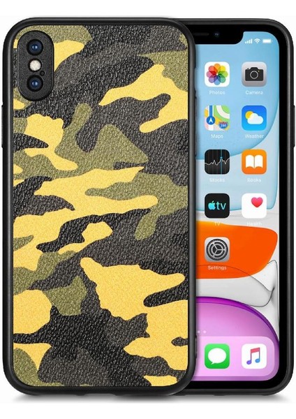 IPhone X/xs Hafif Camo Tasarım Anti Damla Kablosuz Şarj Için Kılıf (Yurt Dışından)