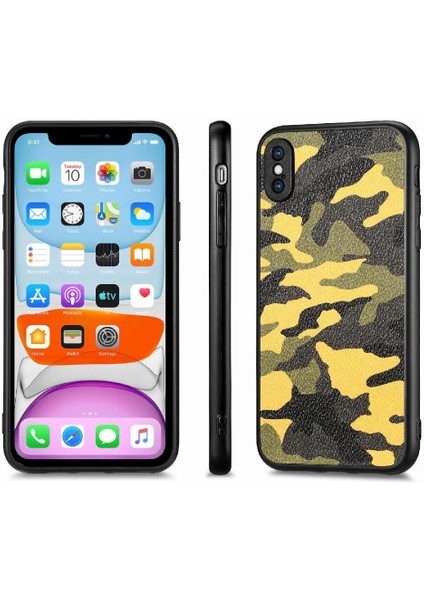 IPhone X/xs Hafif Camo Tasarım Anti Damla Kablosuz Şarj Için Kılıf (Yurt Dışından)