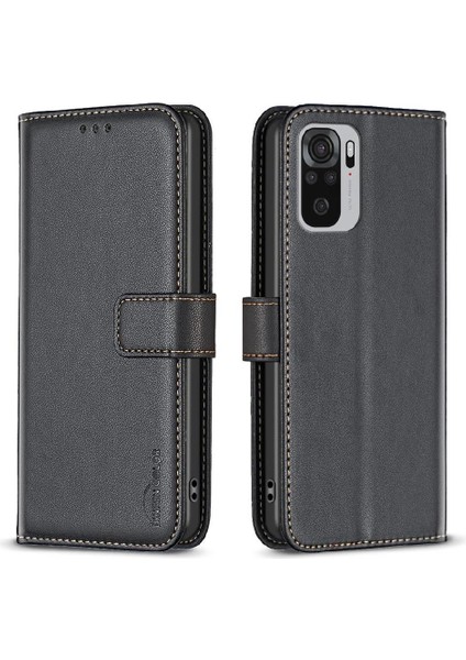 Xiaomi Redmi Not 10 Için Flip Case 4g Cüzdan Iş Çoklu Kart Yuvası Kılıf (Yurt Dışından)