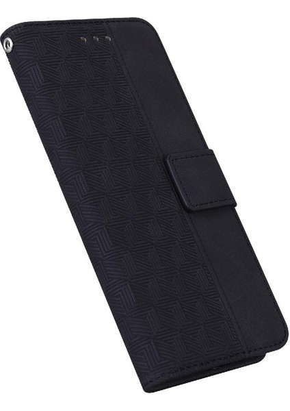 Realme Gt 6 Cüzdan Kapak Için Flip Case Kickstand Özelliği Geometrik Flip Pu (Yurt Dışından)