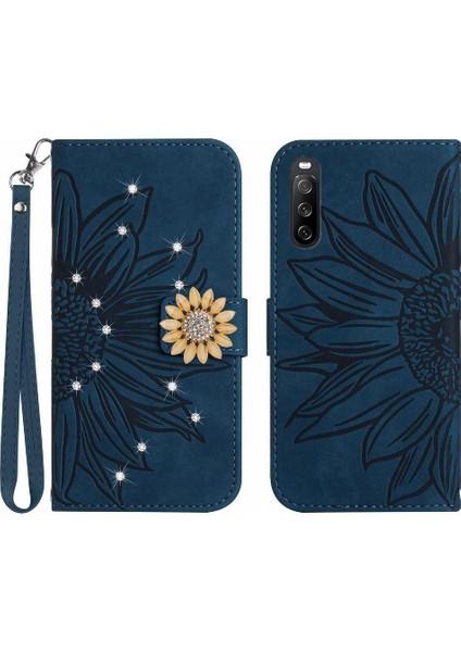 Sony Xperia 10 Vı Flip Cüzdan Kredi Kartı Için Kılıf Pu Deri Kapak Çevirin (Yurt Dışından)