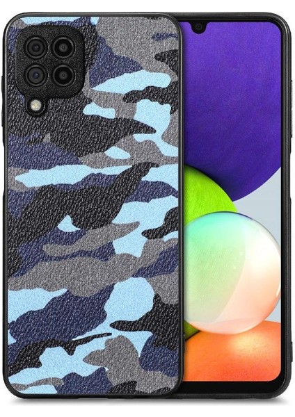 Sansung Galaxy A22 4g Hafif Camo Tasarım Kablosuz Şarj Için Kılıf (Yurt Dışından)