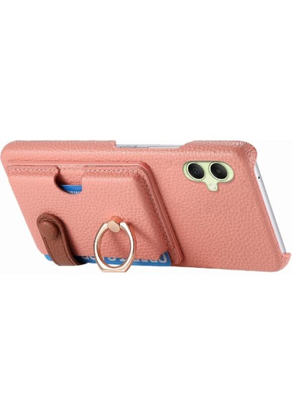 Samsung Galaxy A05 Premium Dokulu Deri Yüzük Standı Kart Yuvaları Için Kılıf (Yurt Dışından) modelleri