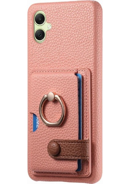 Samsung Galaxy A05 Premium Dokulu Deri Yüzük Standı Kart Yuvaları Için Kılıf (Yurt Dışından) fırsatları