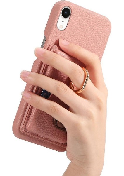 IPhone Xr Kart Yuvaları Premium Dokulu Deri Halka Standı (Yurt Dışından) fiyatları