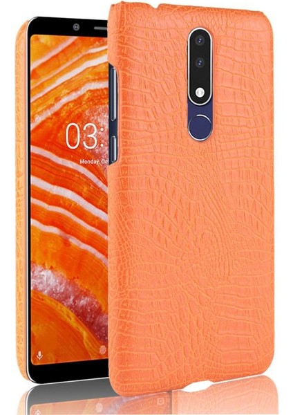 Nokia 3.1 Plus Anti Scratch Klasik Timsah Için Şık Klasik Kılıf (Yurt Dışından)