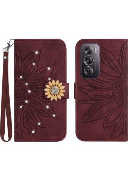 Oppo RENO12 Için Kılıf 5g Kart Tutucu Flip Cüzdan Kredi Kartı Darbeye Tpu (Yurt Dışından)