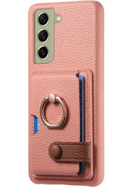 Samsung Galaxy S21 Fe Premium Dokulu Deri Kart Yuvaları Halka (Yurt Dışından) fırsatları