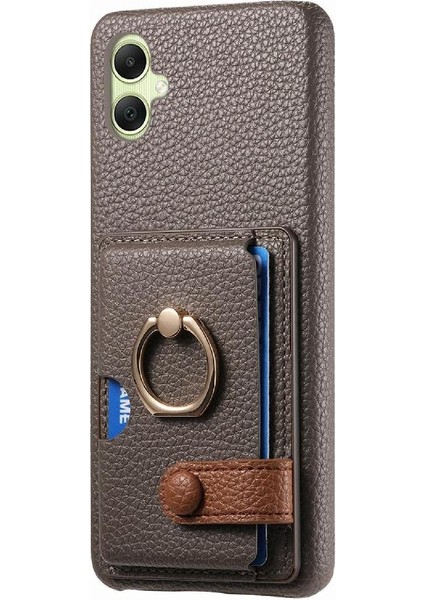 Samsung Galaxy A05 Premium Dokulu Deri Yüzük Standı Kart Yuvaları Için Kılıf (Yurt Dışından) indirimleri