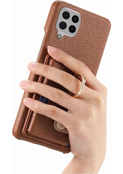 Samsung Galaxy A22 4g Kart Yuvaları Premium Dokulu Deri Yüzük (Yurt Dışından) modelleri
