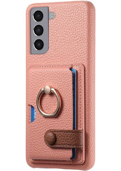 Samsung Galaxy S21 Kart Yuvaları Halka Standı Premium Dokulu Deri (Yurt Dışından) fiyatları