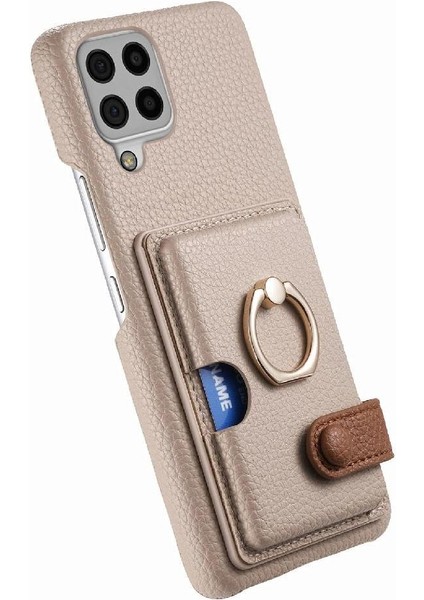 Samsung Galaxy A22 4g Kart Yuvaları Premium Dokulu Deri Yüzük (Yurt Dışından) fiyatları