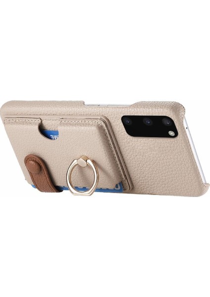 Samsung Galaxy S20 Artı Halka Standı Premium Dokulu Deri Kart (Yurt Dışından) modelleri