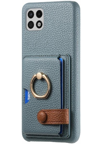Samsung Galaxy A22 5g Kart Yuvaları Premium Dokulu Deri Yüzük (Yurt Dışından) indirimleri