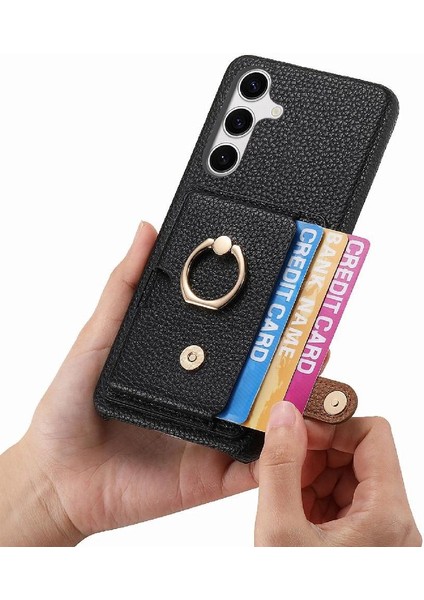 Samsung Galaxy S24 Artı Halka Standı Kart Yuvaları Premium Dokulu (Yurt Dışından) fırsatları