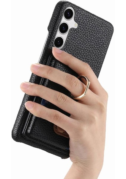 Samsung Galaxy S24 Artı Halka Standı Kart Yuvaları Premium Dokulu (Yurt Dışından) indirimleri