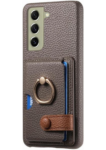 Samsung Galaxy S21 Fe Premium Dokulu Deri Kart Yuvaları Halka (Yurt Dışından) fiyatları