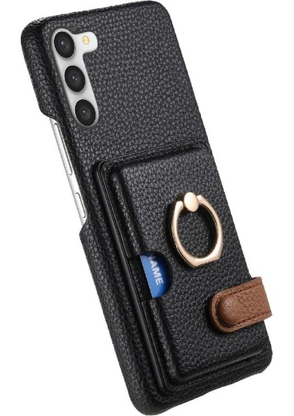Samsung Galaxy S23 Halka Standı Premium Dokulu Deri Kart Yuvaları (Yurt Dışından) fiyatları