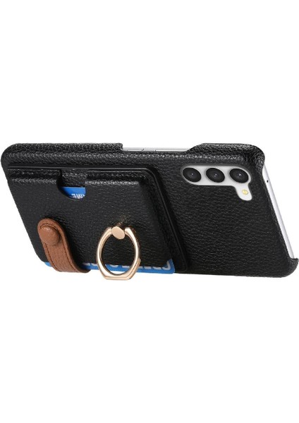 Samsung Galaxy S23 Halka Standı Premium Dokulu Deri Kart Yuvaları (Yurt Dışından) fırsatları