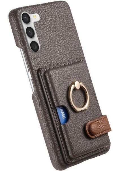 Samsung Galaxy S23 Halka Standı Premium Dokulu Deri Kart Yuvaları (Yurt Dışından) indirimleri