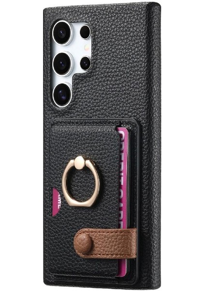 Samsung Galaxy S24 Ultra Halka Standı Premium Dokulu Deri Kılıf (Yurt Dışından) indirimleri