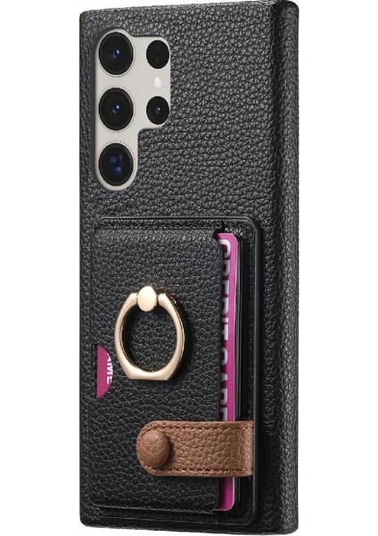 Samsung Galaxy S23 Ultra Halka Standı Kart Yuvaları Premium Dokulu (Yurt Dışından) indirimleri
