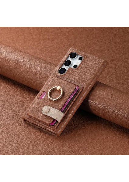 Samsung Galaxy S24 Ultra Halka Standı Premium Dokulu Deri Kılıf (Yurt Dışından) indirimleri