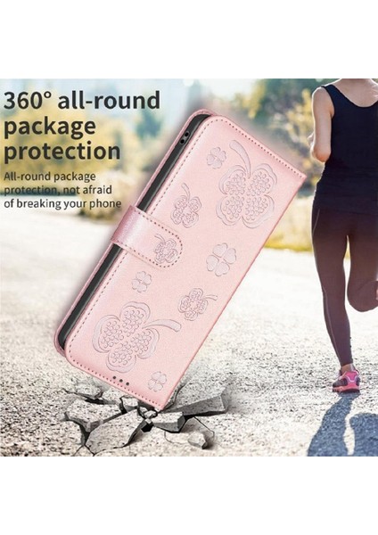 Huawei Mate 60 Pro Için Flip Case Kart Yuvaları Tutucu Kickstand Yonca Çiçek (Yurt Dışından)