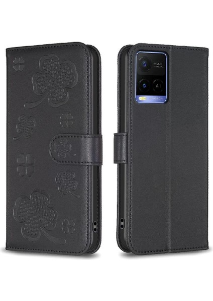 Vıvo Y21 Için Flip CASE/Y21S/Y33S Çok Renkli Cüzdan Yonca Çiçek Pu Kart (Yurt Dışından) indirimleri