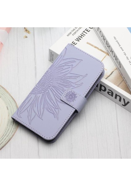 Oppo RENO12 5g Kabartmalı Ayçiçeği Flip Cüzdan Telefon Kılıfı Için Pu (Yurt Dışından) fırsatları