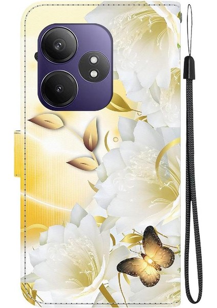 Realme Gt Neo6 Cüzdan Kart Yuvaları Için Kılıf Kelebek Çiçek Boyalı Kapatma (Yurt Dışından) indirimleri