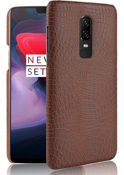 Oneplus 6 Klasik Timsah Moda Uyumluluğu Için Şık Klasik Kılıf (Yurt Dışından)